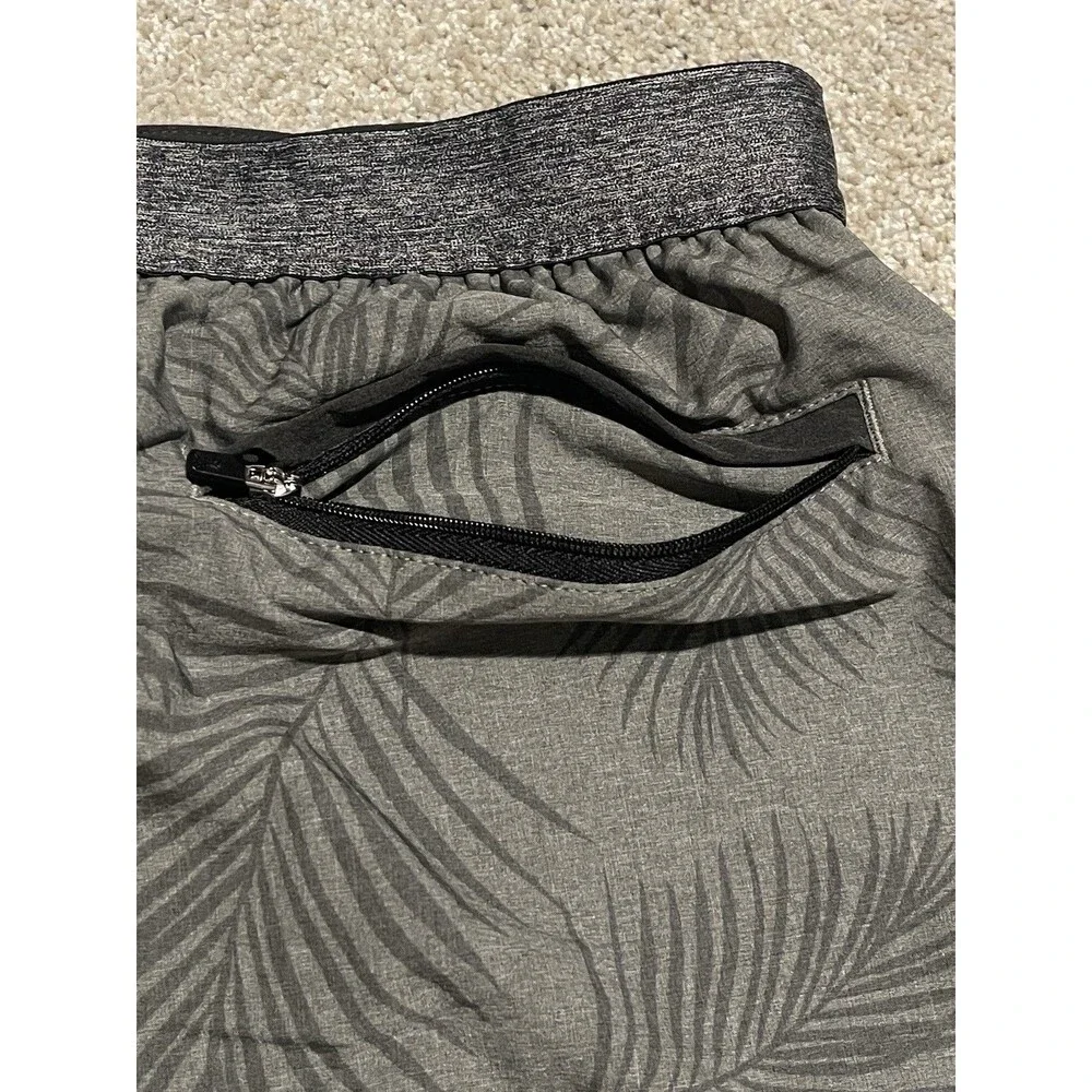 Chubbies Swim Trunks Mens 2XL Gray Tropical Palm Leaf 7